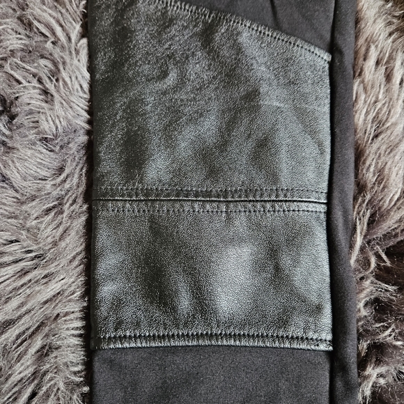Mexx Metropolitan Leather Accent Leggings Stretchy Pants Size 8 - Picture 3 of 6